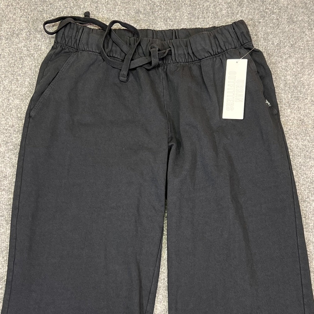 Out From Under Sweatpants Womens M Black Fleece Wide Leg Elastic Waist Pockets - Picture 2 of 12